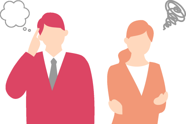 悩んでいる人たち_イラスト