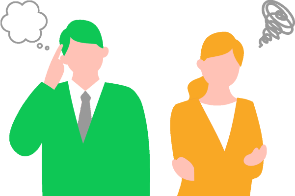 悩んでいる人たち_イラスト