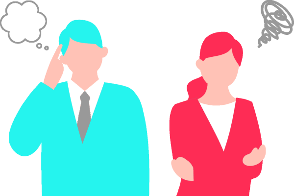 悩んでいる人たち_イラスト